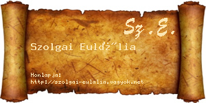 Szolgai Eulália névjegykártya